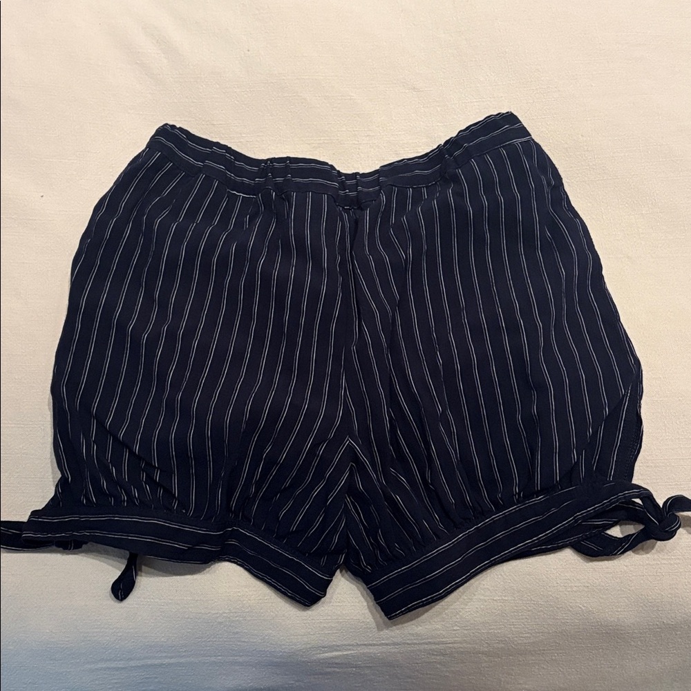 Maeve Navy and White Striped Bloomer Shorts